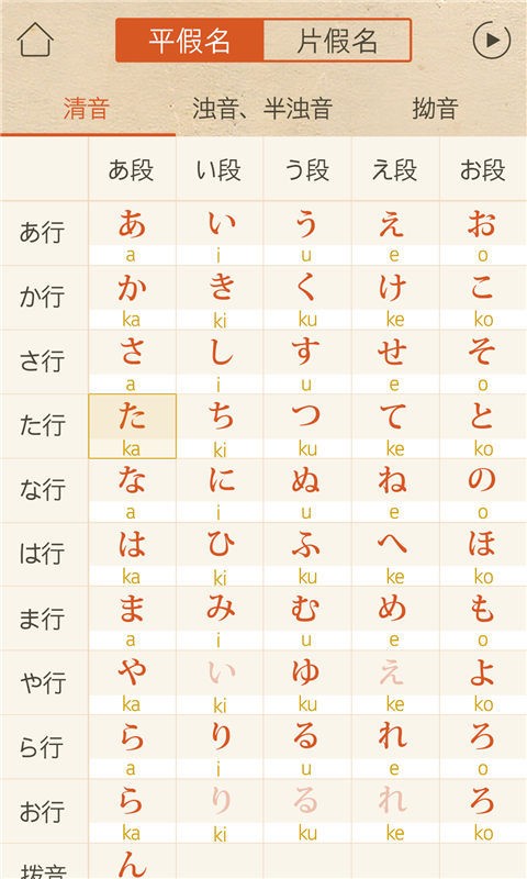 日语五十音图教程v1.2.0截图2
