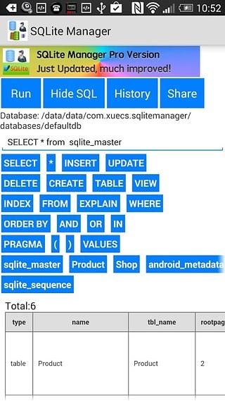 SQLite管理器截图4