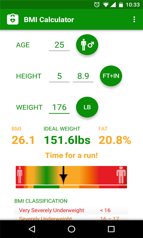 BMI体重指数计算器截图3