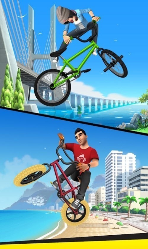 城市翻转骑手特技游戏截图1